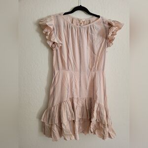 Rebecca Taylor peach striped dress | size 8